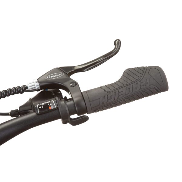 Vélo électrique iZip Tangent tout terrain, 48 V avec bac de rangement, 26 po, gris – Image 4