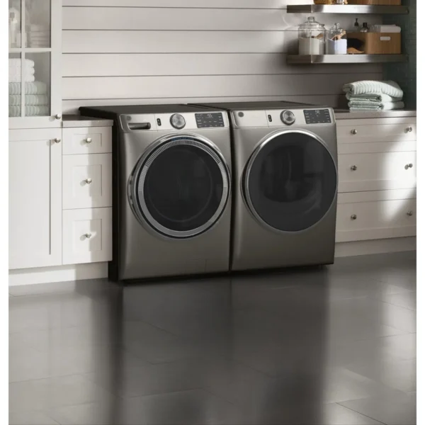 GFW650SPNSN GE Appliances Smart 4,8 pieds cubes Pi. Laveuse à chargement frontal Energy Star avec lavage à la vapeur – Image 4