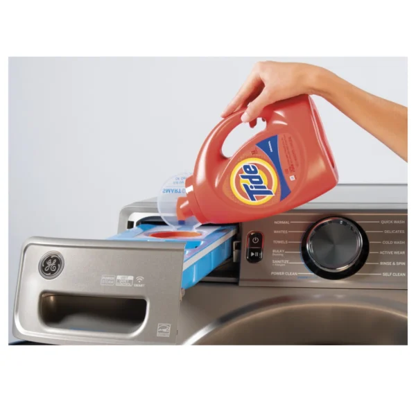 GFW650SPNSN GE Appliances Smart 4,8 pieds cubes Pi. Laveuse à chargement frontal Energy Star avec lavage à la vapeur – Image 7