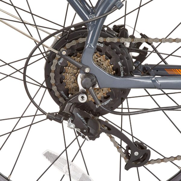 Vélo électrique iZip Tangent tout terrain, 48 V avec bac de rangement, 26 po, gris – Image 8