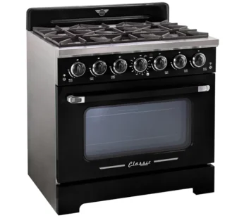 Cuisinière au gaz autoportante à 5 brûleurs de 5,2 pi³ avec four à convection 36 po Classic Retro