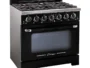 Cuisinière au gaz autoportante à 5 brûleurs de 5,2 pi³ avec four à convection 36 po Classic Retro