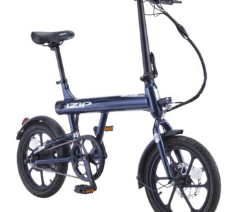 Vélo électrique 36 V iZip Polo avec batterie intégrée au cadre et affichage DEL, roues de 16 po, bleu