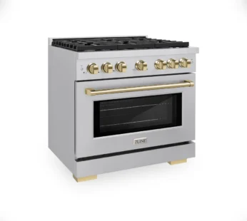 Cuisinière au gaz à 6 brûleurs 36 po avec four à convection en acier inoxydable ZLINE ZLINE