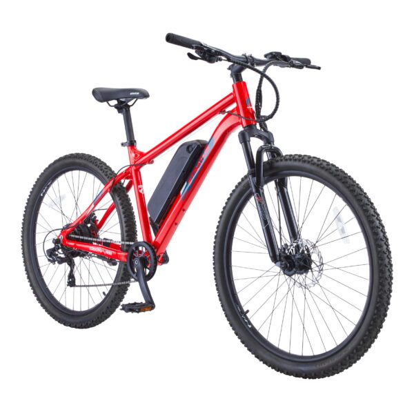 Vélo électrique tout-terrain Stratus X-Trail 36V avec écran DEL, roue de 27,5 po, rouge