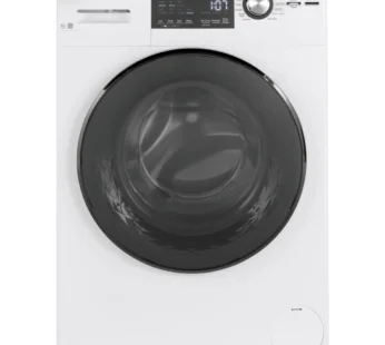GFW148SSMWW GE Appliances 2,4 pieds cubes Pi. Laveuse à chargement frontal haute efficacité Energy Star avec lavage à la vapeur en blanc