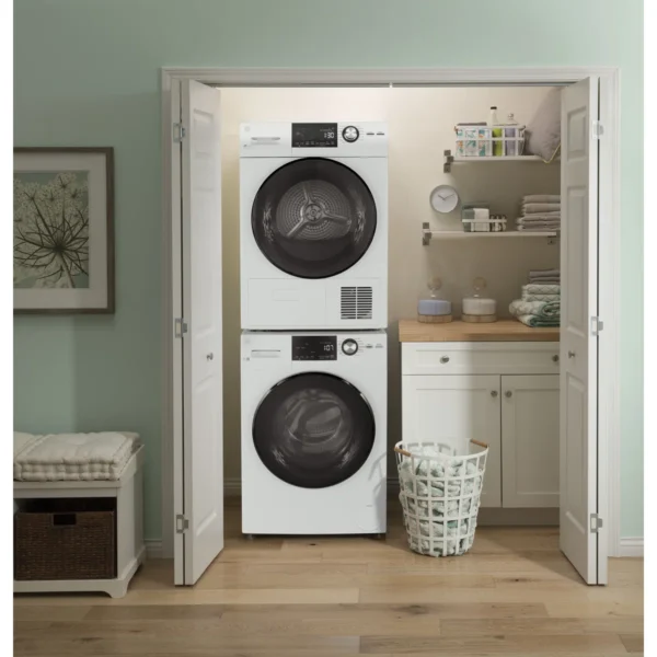 GFW148SSMWW GE Appliances 2,4 pieds cubes Pi. Laveuse à chargement frontal haute efficacité Energy Star avec lavage à la vapeur en blanc – Image 10
