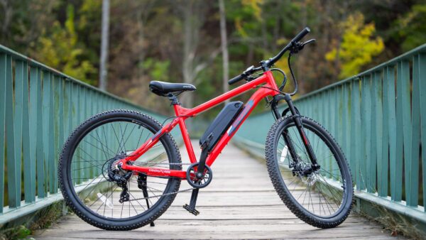 Vélo électrique tout-terrain Stratus X-Trail 36V avec écran DEL, roue de 27,5 po, rouge – Image 13