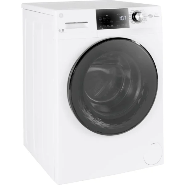 GFW148SSMWW GE Appliances 2,4 pieds cubes Pi. Laveuse à chargement frontal haute efficacité Energy Star avec lavage à la vapeur en blanc – Image 2