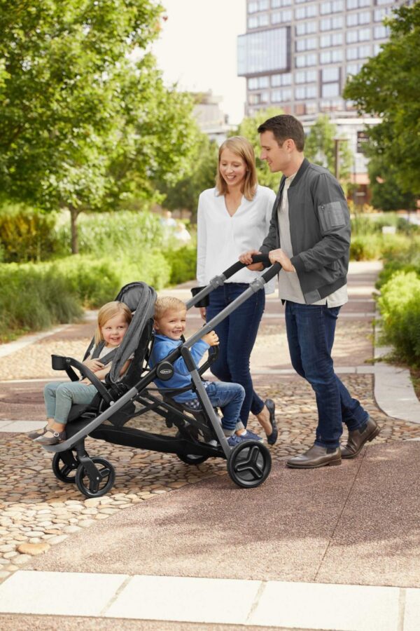 Poussette double Graco Ready2Grow 2.0, pliable et légère, Rafa – Image 4