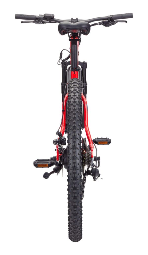 Vélo électrique tout-terrain Stratus X-Trail 36V avec écran DEL, roue de 27,5 po, rouge – Image 4
