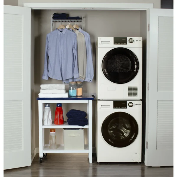 GFW148SSMWW GE Appliances 2,4 pieds cubes Pi. Laveuse à chargement frontal haute efficacité Energy Star avec lavage à la vapeur en blanc – Image 4