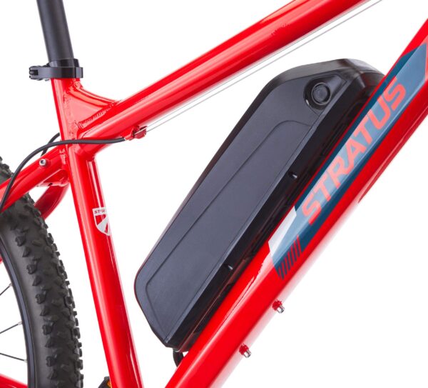 Vélo électrique tout-terrain Stratus X-Trail 36V avec écran DEL, roue de 27,5 po, rouge – Image 5