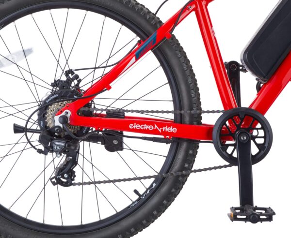 Vélo électrique tout-terrain Stratus X-Trail 36V avec écran DEL, roue de 27,5 po, rouge – Image 7