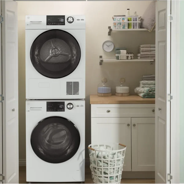 GFW148SSMWW GE Appliances 2,4 pieds cubes Pi. Laveuse à chargement frontal haute efficacité Energy Star avec lavage à la vapeur en blanc – Image 9